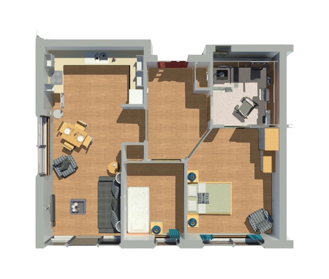 Figure 5 Floor Plan of a two bedroomed unit
