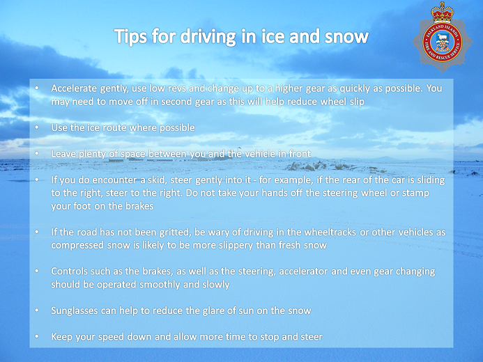 Driving in ice and snow