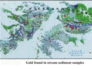Fig.8. Gold ocurrence in streams