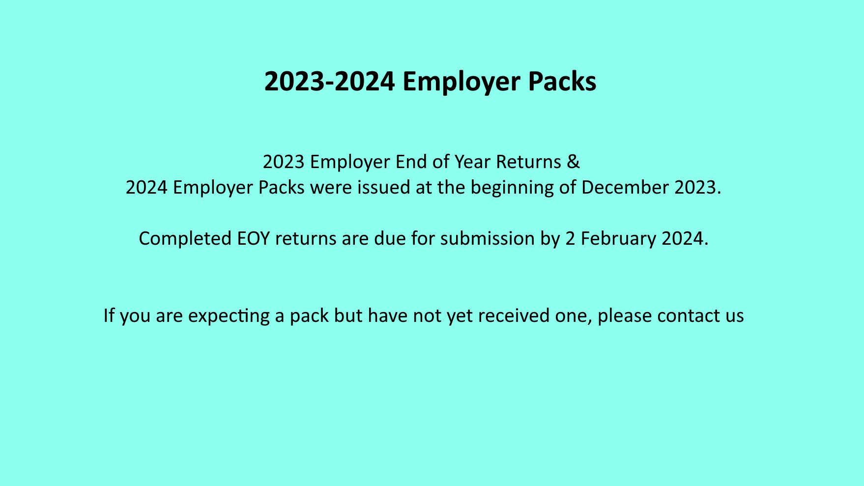 Employer packs